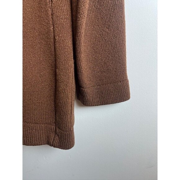 Brown Vintage Cashmere Cardigan 1950s Fully Fashioned - Picture 9 of 10